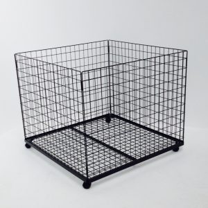Wire Basket Cage with Castors - baskets and cages display dump bins